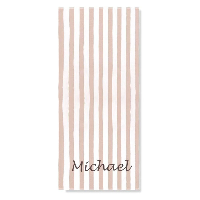 Ayomipo Cotton Beach Towel, Beige, Yes