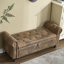 Banc de rangement en tissu