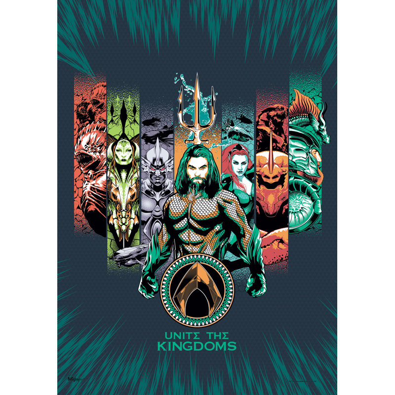 Aquaman unite les royaumes - 2018 film Art - Jason Momoa Amber Heard - impression murale impression n'est pas faite de papier