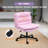 Criss Cross Legged Chair Ergonomic Home Office Desks Chair Armless Swivel Wide Comfy Chair With Casters-1558922378-1558922380