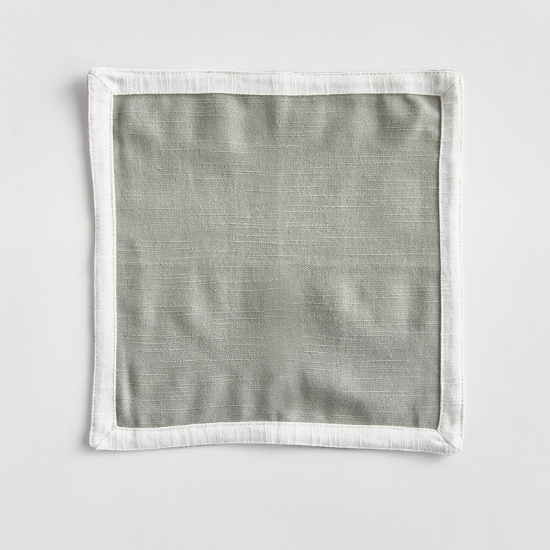 Meadowood Cotton Square Napkins, Sage Green