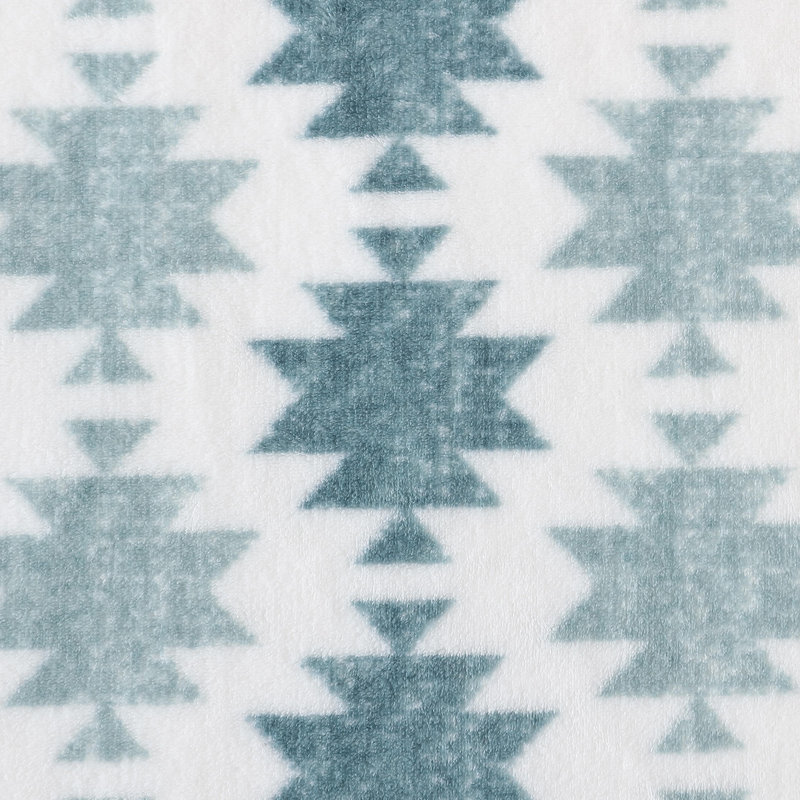 Wrangler Fleece Throw, Canyon Ikat Blue Geometric