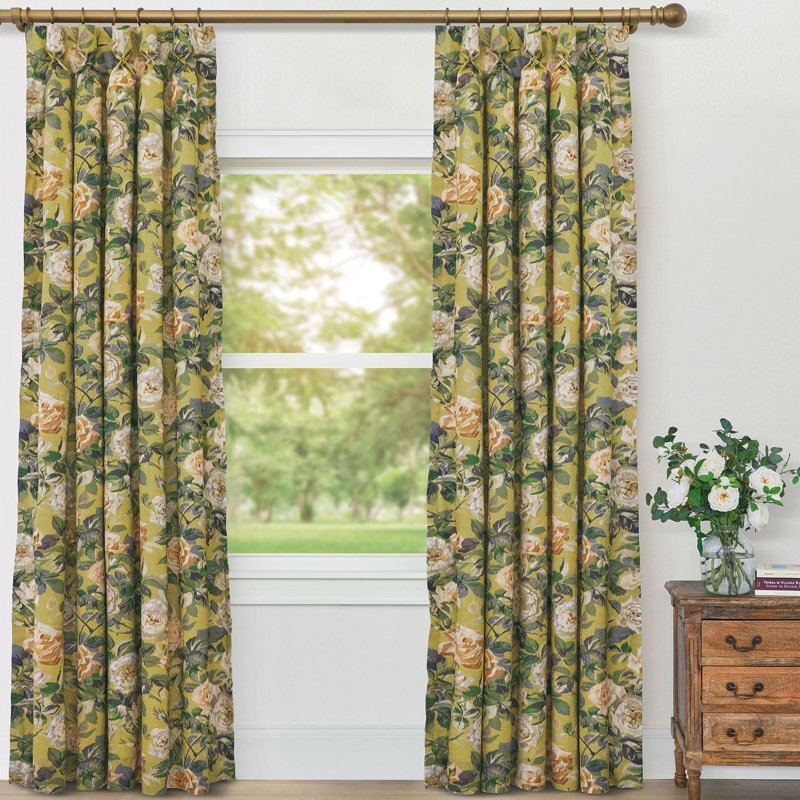Manderley Floral Curtain Panel