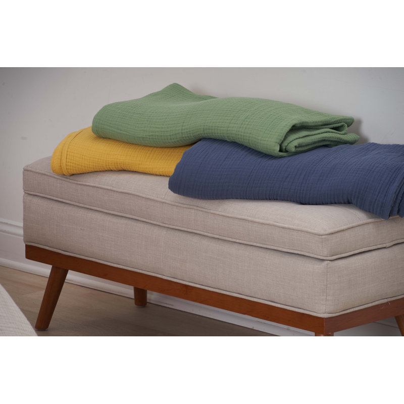 Ryker Moonbeam Gauze Coverlet, Twin Coverlet, Succulent
