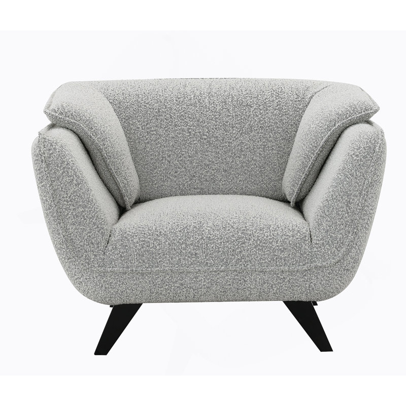Fauteuil bouclé gris clair, Gris clair