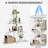 A-Shaped 4-Tier Ladder Bookshelf - Wood & Metal Storage Shelf for Living Room, Bedroom & Home Office-1350498582