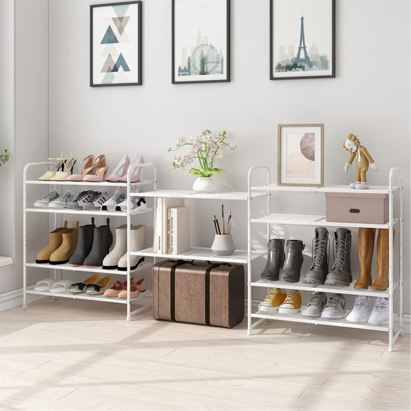Range-chaussures simple empilable 15 paires Simple, Blanc