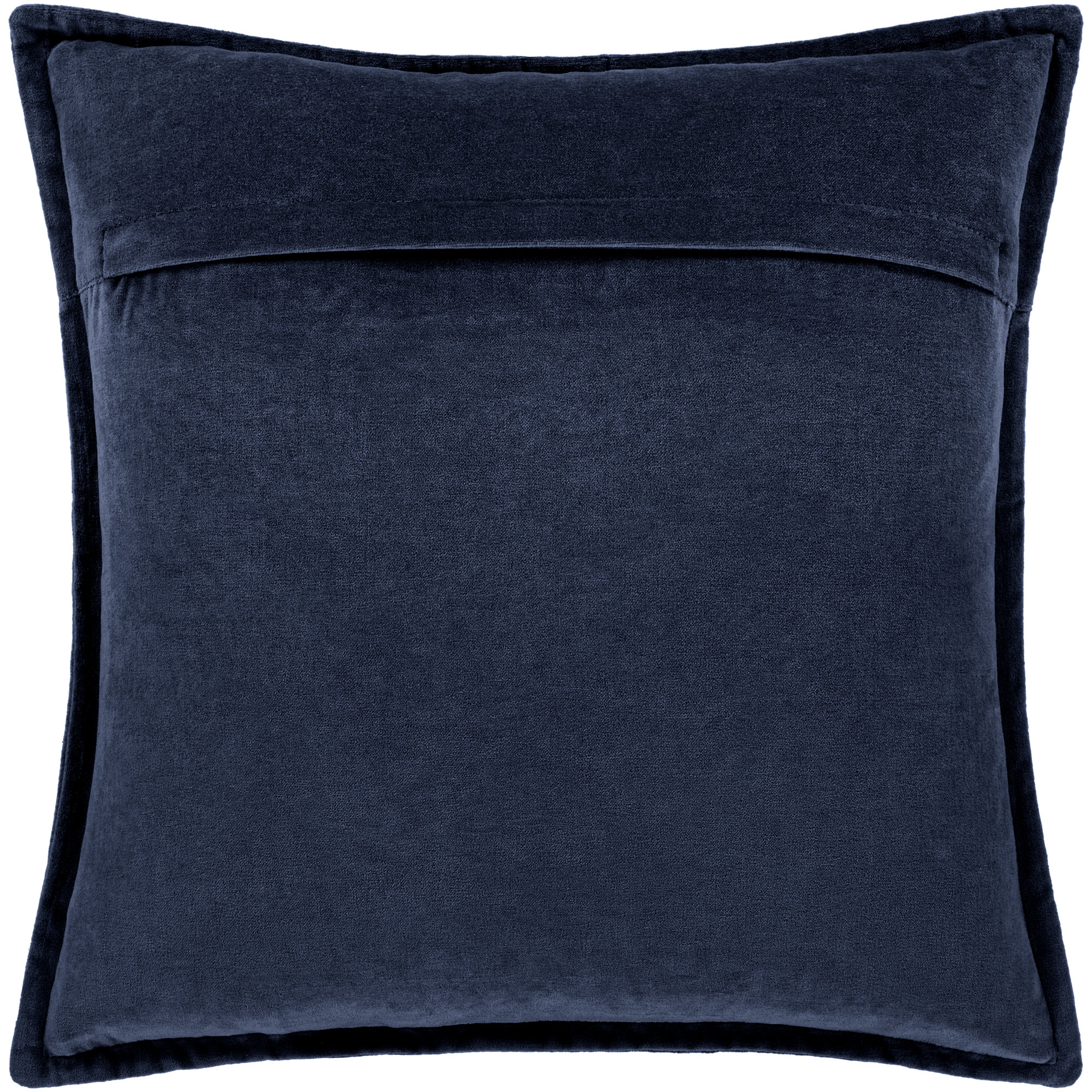 Edgar 100% Cotton Throw Pillow, Blue, Down, 20"H x 20"W