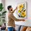 Three Stem Botanic Botanical - Wrapped Canvas-740686618-740686619