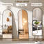 Miroir arqué pleine longueur 65 po x 22 po Miroir pleine grandeur à fixation au sol