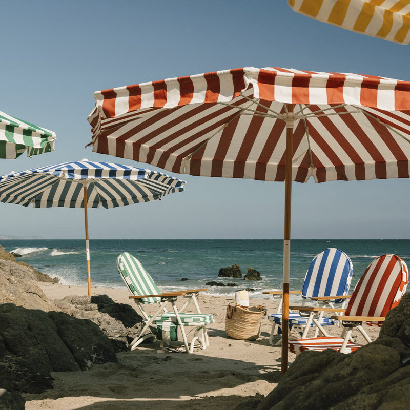 Amalfi Umbrella, Red/White 