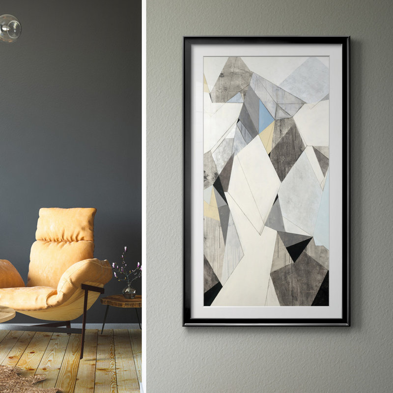 LOFI V1 - Reproduction d'art sur papier, H 14,5 po x l 26,5 po x P 1,5 po, Papier encadré noir, Blanc