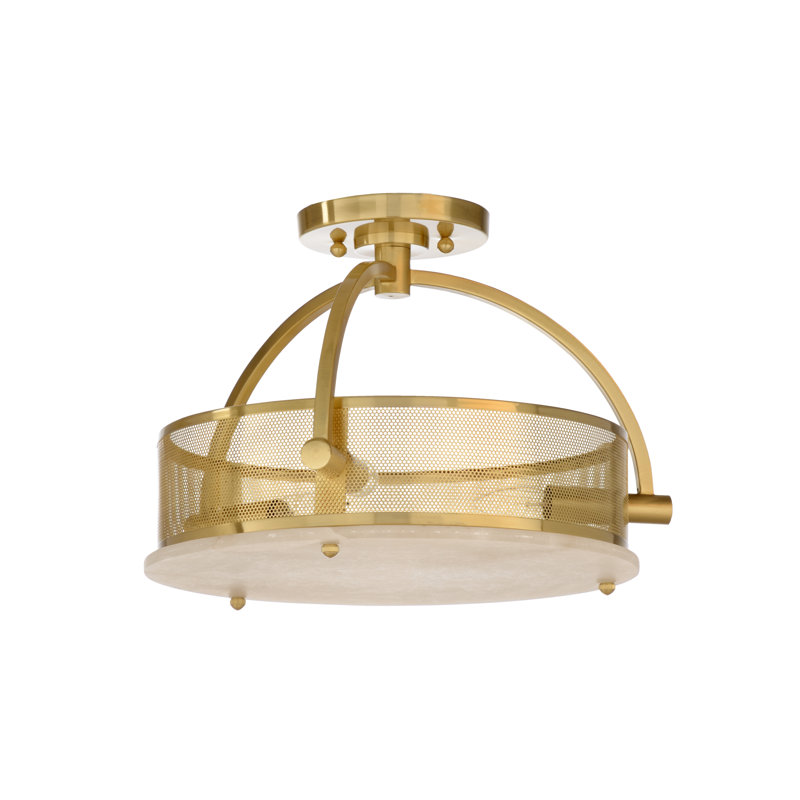 Moon 3 - Light Semi Flush Mount, Brass