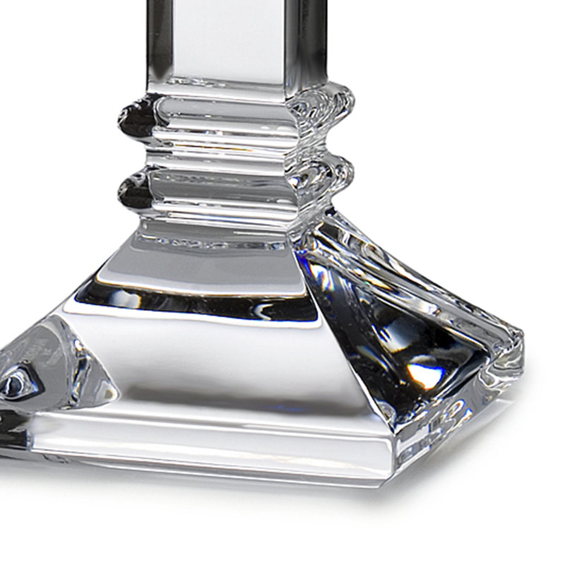 Treviso 8" Crystal Glass Tabletop Candlestick Set