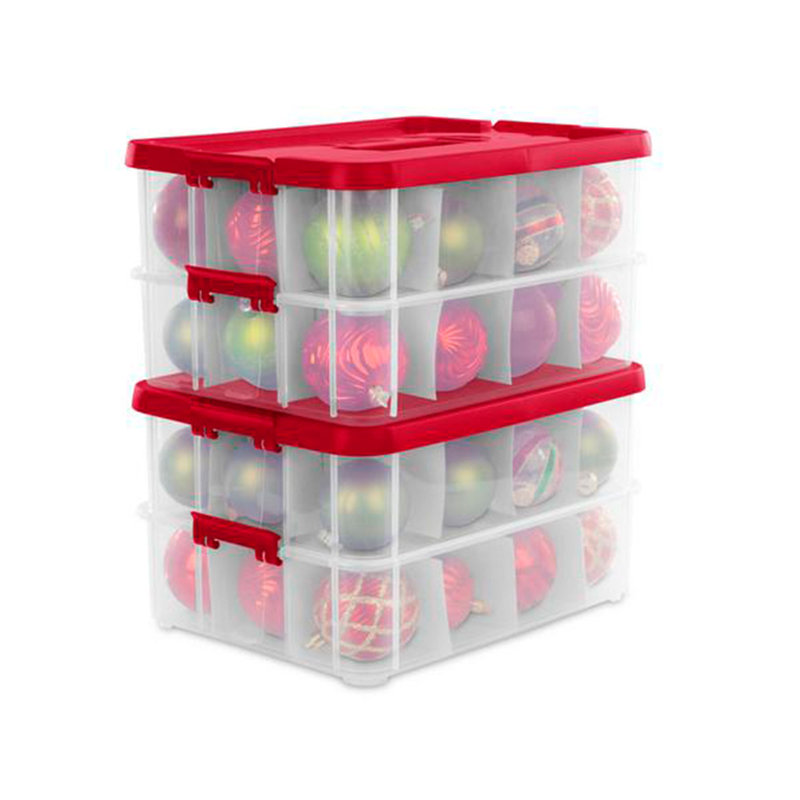7.75" H x 10.75" W x 14.38" D Christmas 12 Piece Storage Set