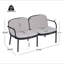 Causeuse d'extérieur en polypropylène Luna, structure noire-99776491-99776490