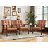Fauteuil d'appoint rembourré capitonné rétro avec pieds en bois massif 25 po Chesterle