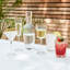 Verre à vin martelé transparent avec rebord doré