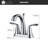 Stilleto Collection Double Handle 4" Centerset Lavatory Bathroom Sink Faucet with Drain Assembly - Matte Black-69934644
