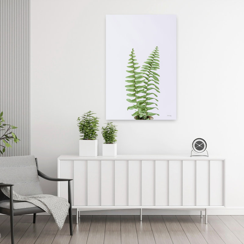 Boho Fern Abstract Contemporary Fern Landscape Nature Wall Art Print, 91.44cm H x 60.96cm W