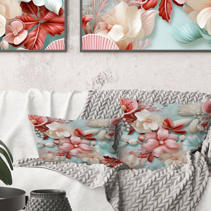Coussin Seashell Whispers, H 16 po x l 16 po