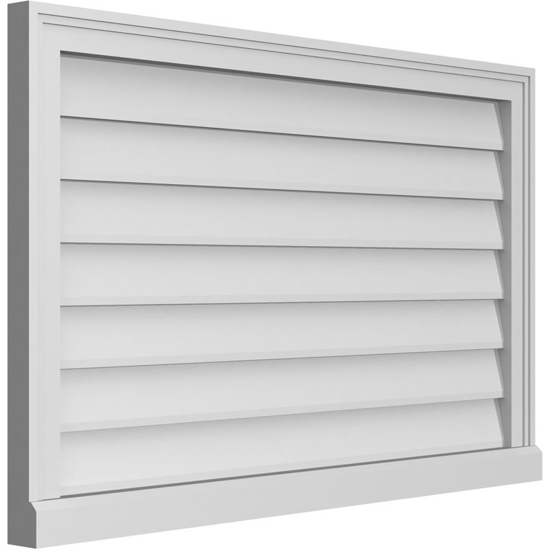 Cadre de seuil Brickmould, brun clair apprêté, H 24 po x l 38 po x P 2 po