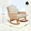 Chaises berçantes d'extérieur en osier beige avec coussins moelleux en polyester (ensemble de 2)-485345752-485345753