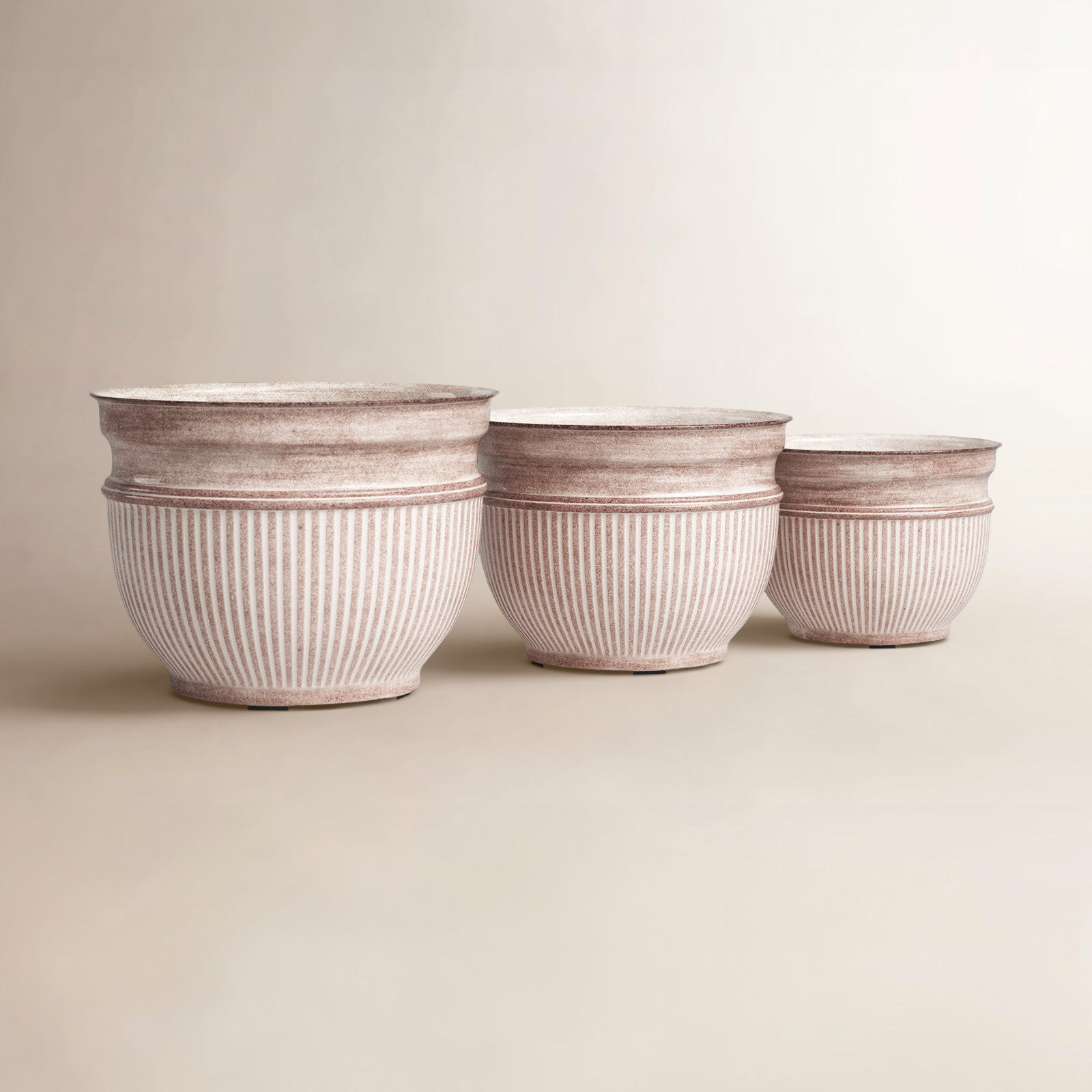 Lapis 14" Pot Planter, Cream