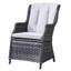 Ensemble de fauteuils d'extérieur 2 pièces en osier avec coussins - Chaises longues résistantes aux intempéries-1934505232-1934505247