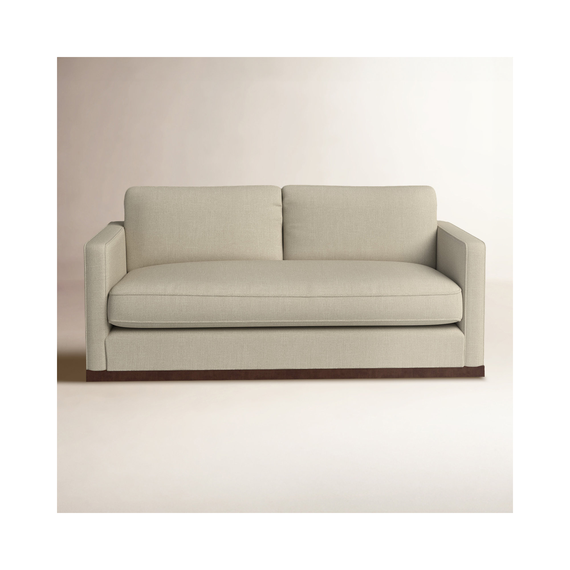 Bobbi 73'' Upholstered Loveseat, Effie Flax Performance Linen
