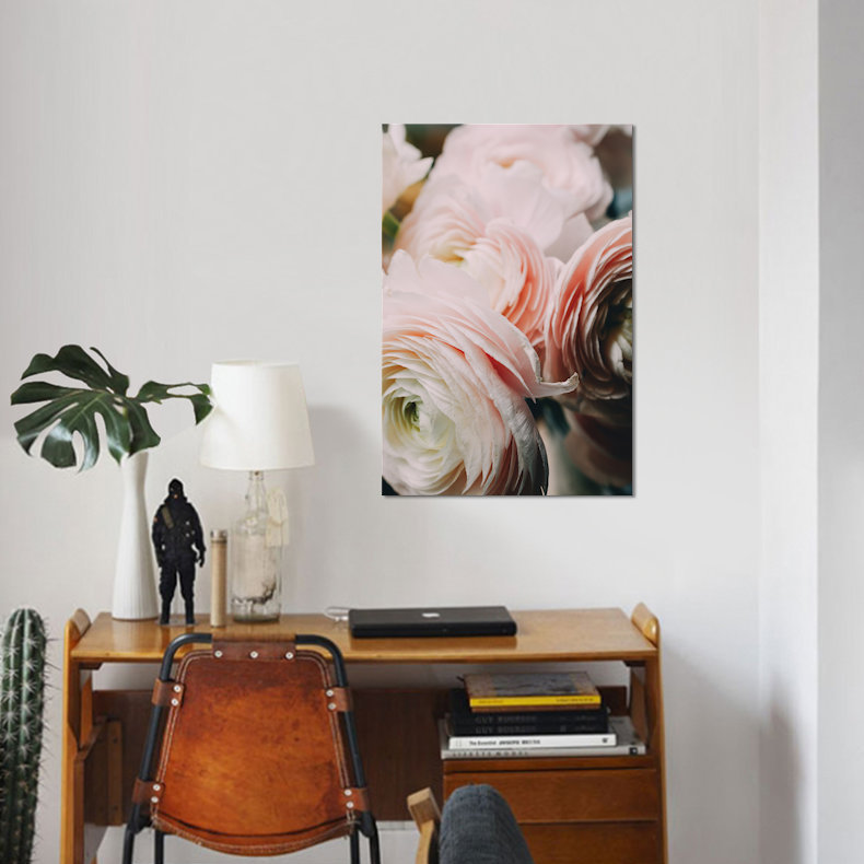 « renoncule ii », reproduction de photo sur toile, H 26 po x l 18 po x P 1,5 po, Toile tendue, Pas de tapis