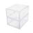 Thomas Martha Stewart Plastic Desktop Storage Box with Half Moon Opening Pullout Drawer