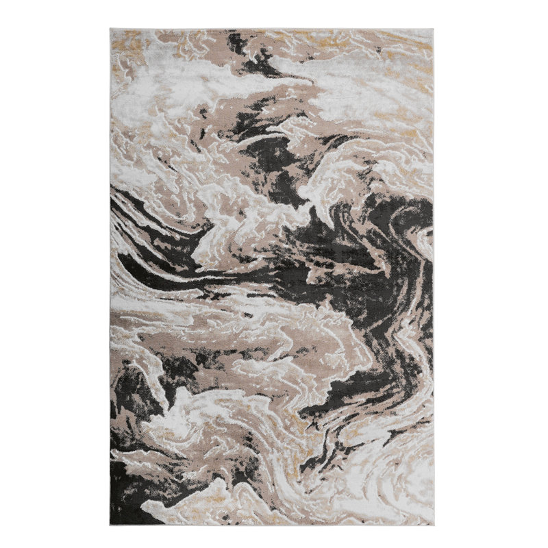 Area Rug, Collection L.Brown /Abstract Non-Shedding Living Room Bedroom Dining Home Office Stylish And Stain Resistant