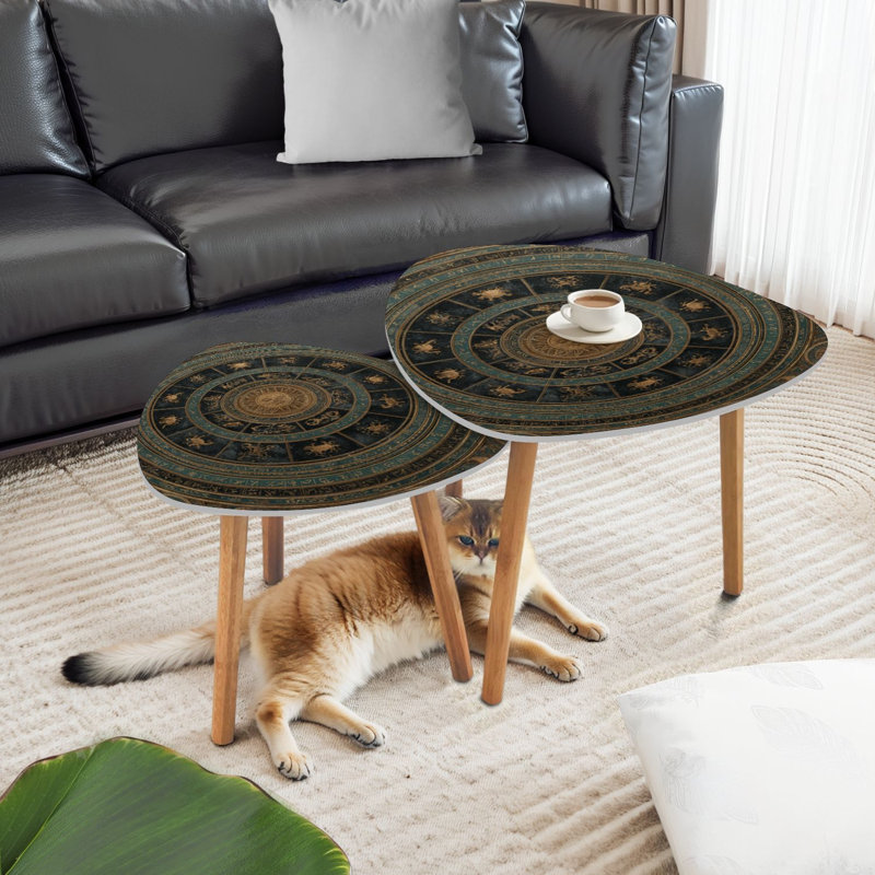 Ensemble de 2 tables basses gigognes Triangle