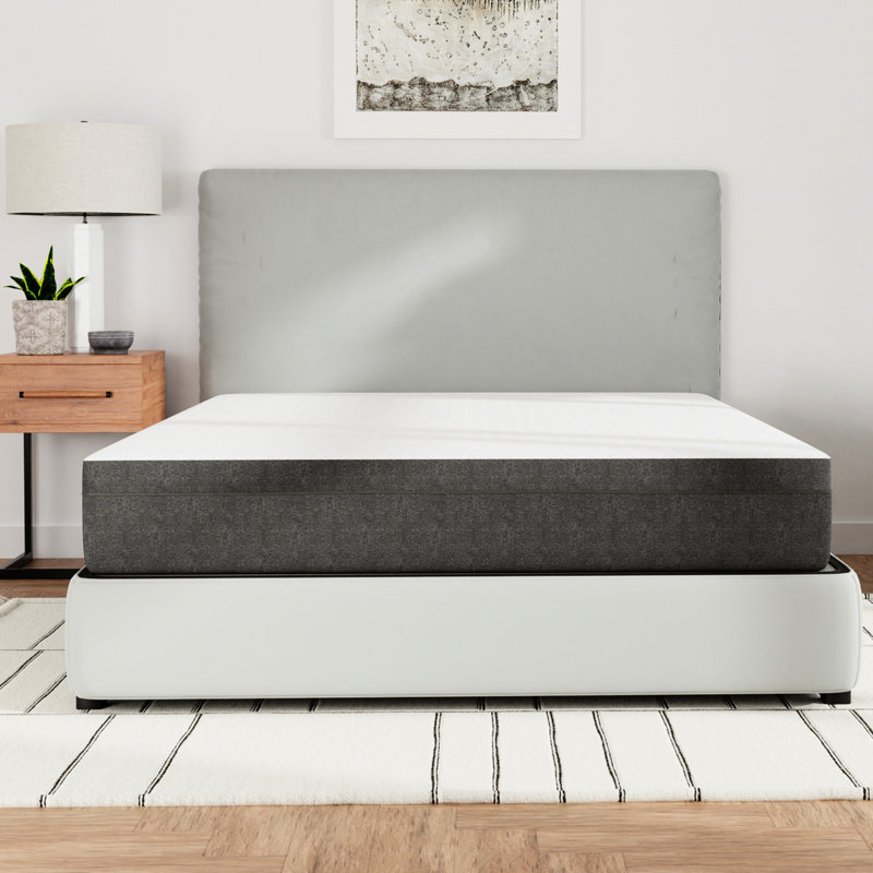 Grand matelas en mousse viscoélastique imprégnée de gel avec construction stable à bord stable - support de 10 po - support pour refroidisseur, grille d'aération pour une meilleure circulation de l'air