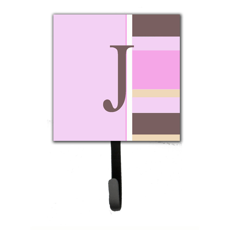 Crochet mural rayures monogramme, J