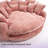 Oversized Compression Bean Bag Sofa - Large Round Loveseat With Pillows-111530272
