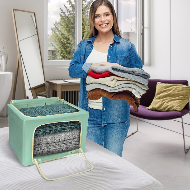 Storage Box With Window  Teal - 2 Pack