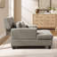 Chaise longue rembourrée en tissu 39,76 po-1990492640