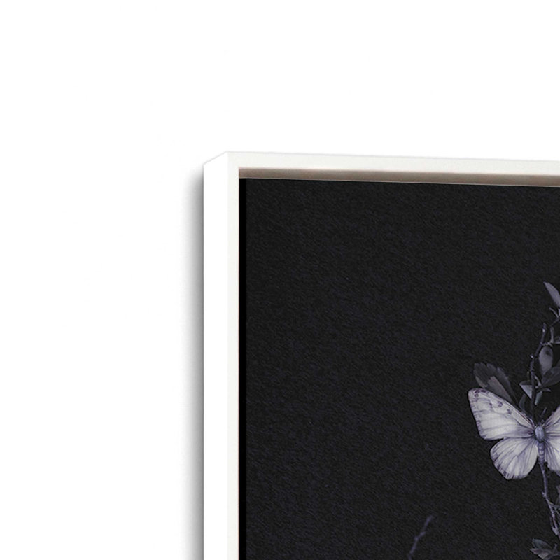 «Butterfly Garden II» par Robin-Lee Vieira, reproduction d'art, L 20 po x H 20 po, White, Framed Canvas