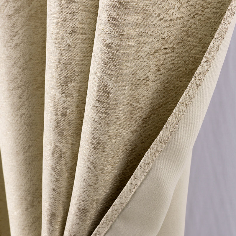 Vera Sophisticated Lux Woven Texture Window Curtain, Taupe