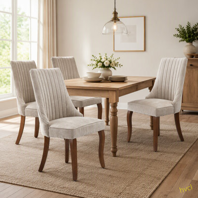 19.5 " H Velvet Upholstered Parsons Chair