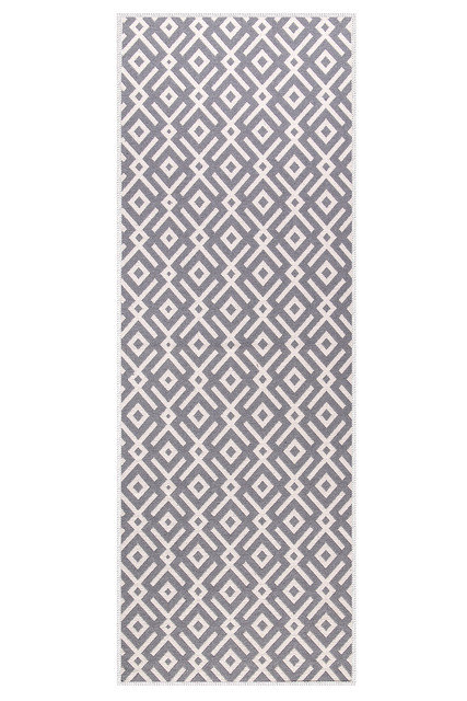 Tapis de cuisine antidérapant Dontrez, Gris