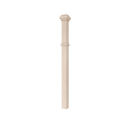2-1/2in. x 44in. Mission Red Oak Newel, Natural