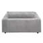 Chaise en velours côtelé gris clair Hilde avec 2 coussins Hilde