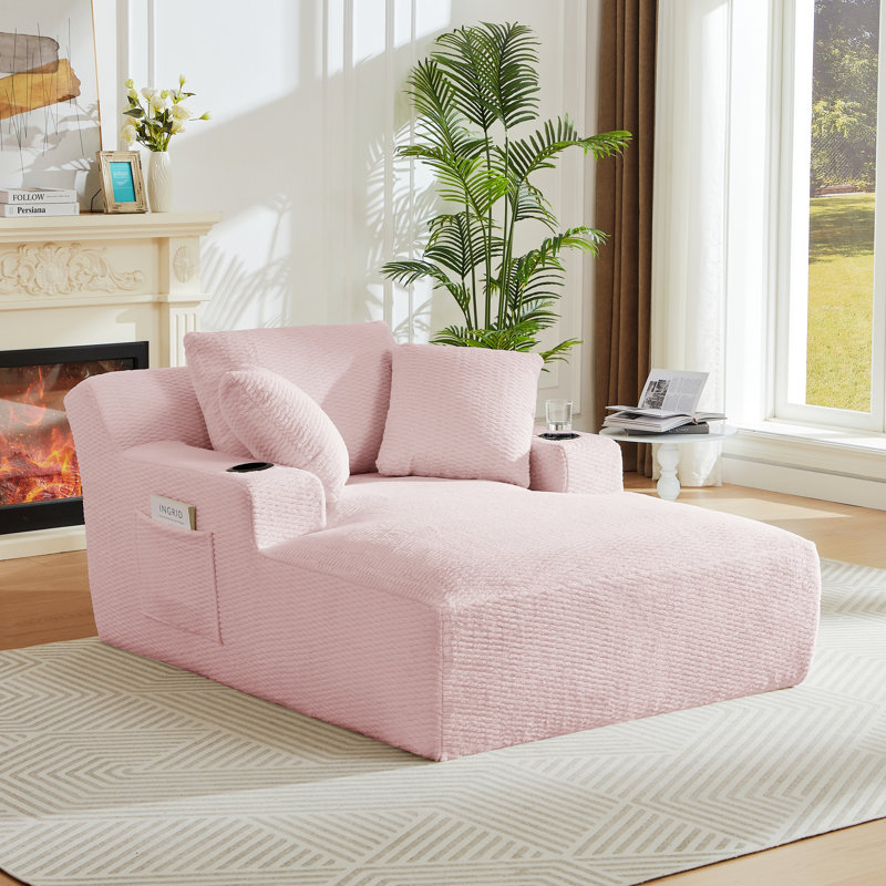 Canapé de style moderne pour une chaise longue d'intérieur surdimensionnée, un canapé-lit confortable sans assemblage, parfait pour le salon et le bureau