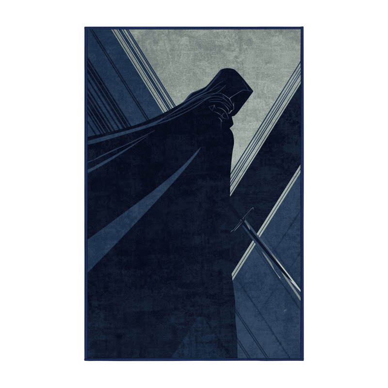 Tapis bleu foncé - bleu marine Assan, 3 x 5