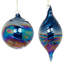Swirl Ball Tear Drop Ornament, Small  - 4 Inches Set Of 12