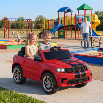 Officially Licensed Dodge 12V Kids Ride On Car With Parent Remote & Bluetooth,Red