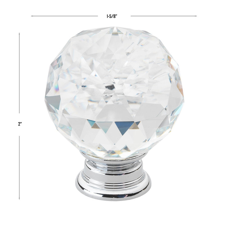 Poignée ronde surdimensionnée, Chrome poli, 1.63"